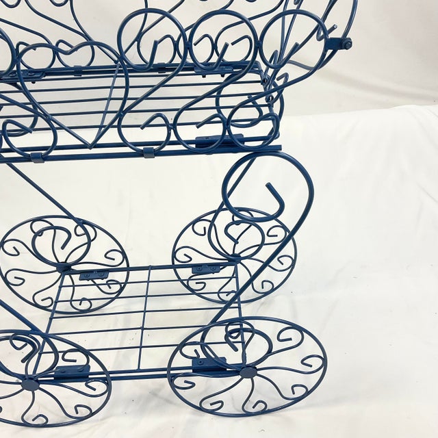1950s Mid-Century Atomic Boho Chic Outdoor Flower Cart Plant Stand. For Sale - Image 9 of 11