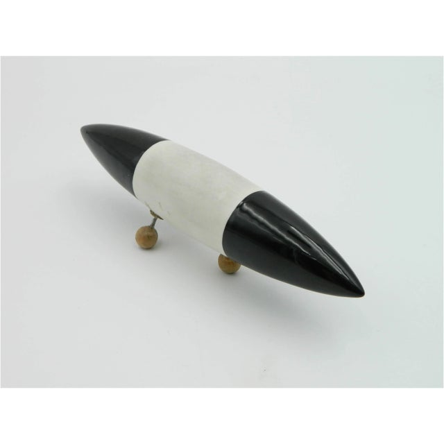 Ceramic Black and White Dolphin Porcelain Object by Margarethe Haberl, 1985 For Sale - Image 7 of 11