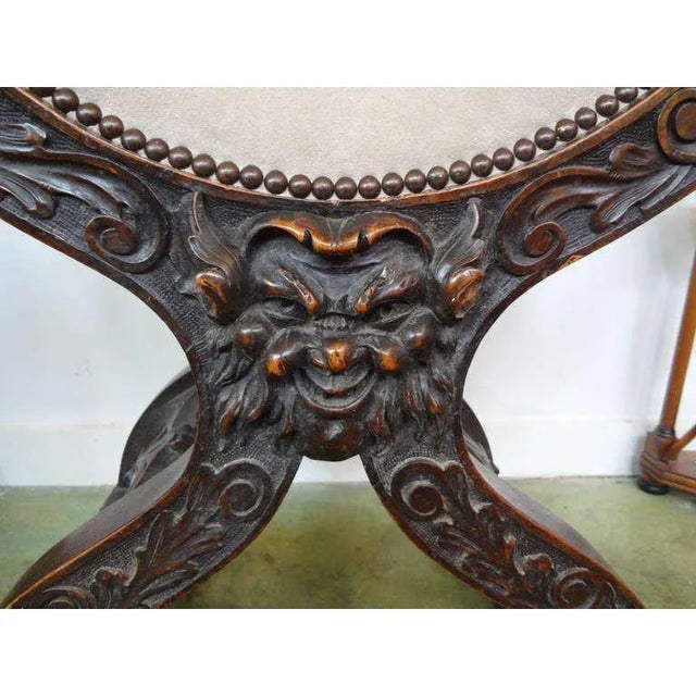 19th Century Continental Renaissance Style Carved Chair For Sale - Image 4 of 9