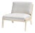 Portofino Outdoor Lounge Chair by the Drawing Room Atl - Handcrafted Mahogany in Premium Yacht Finish: Classic Beige - Modern Outdoor Furniture For Sale