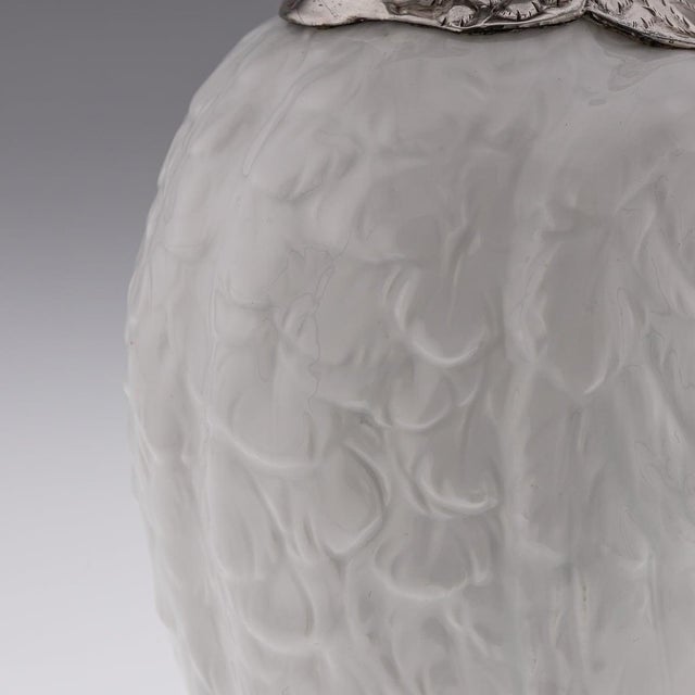 Antique Cockatoo Silver and Porcelain Claret Jug from Asprey & Co, 1912 For Sale - Image 14 of 18