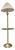 Vintage Stiffel Brass Lotus Style Floor Lamp With Glass Table For Sale