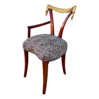 Mid 20th Century Hollywood Regency Dorothy Draper Style Vanity or Telephone Chair For Sale