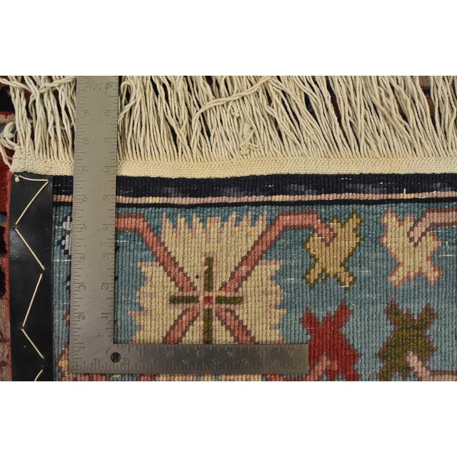 Heriz Rug 5’10” X 9’1” Red Wool Vintage Tribal Hand-Knotted Oriental Carpet For Sale - Image 15 of 15