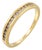 Vintage Diamond 14k Yellow Gold Half Eternity Band, Size 8.25 For Sale