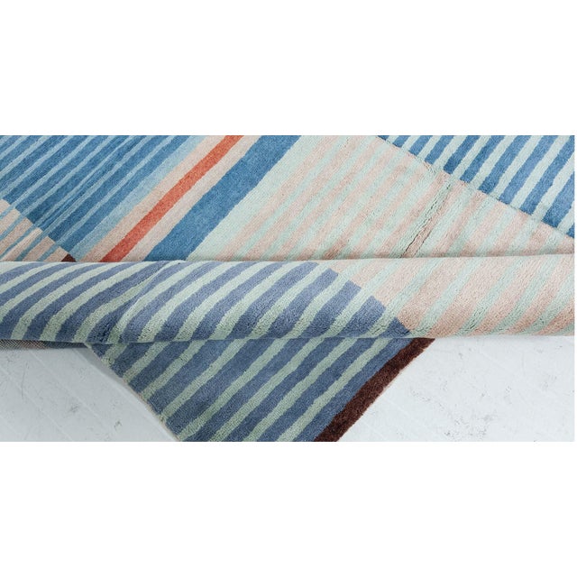 Inspired Deco Modern Rug by Doris Leslie Blau Size: 11'10" × 17'7" (360 × 535 cm) A modern hand-knotted wool area rug...