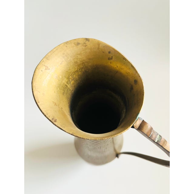 Mid 20th Century Century Large 15.5" Vintage Brass Pitcher For Sale - Image 11 of 12