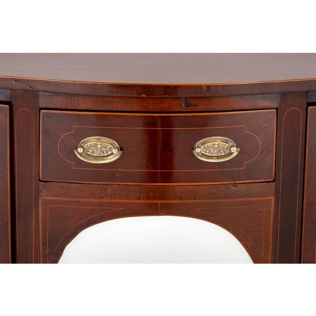 Here We Have a Georgian Revival Mahogany Sideboard of Small Proportions. Standing Upon Tapered legs with Spade Feet. Circa...