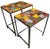 Industrial Vintage Industrial Reclaimed Metal Signage Nesting Tables - Pair For Sale - Image 3 of 11