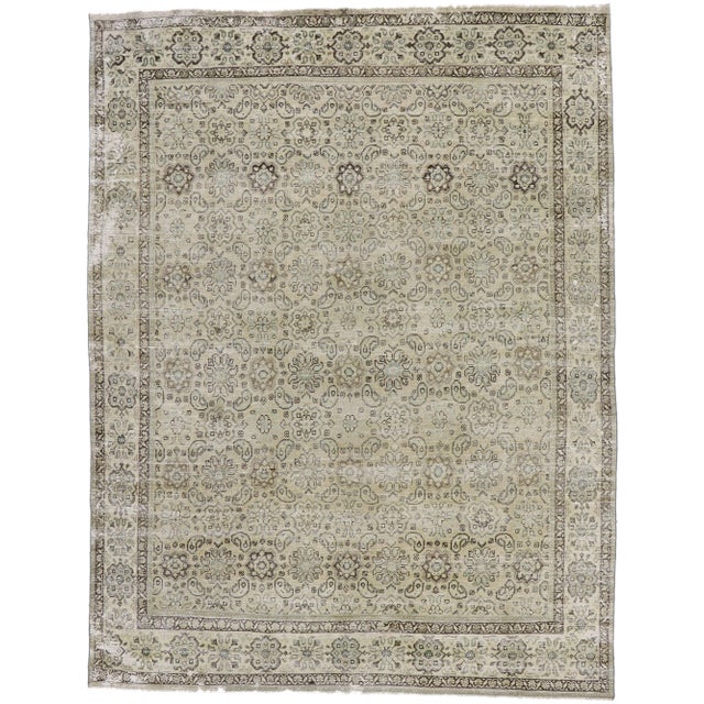 Antique Persian Mahal Rug - 09'03 X 12'00 For Sale - Image 9 of 9