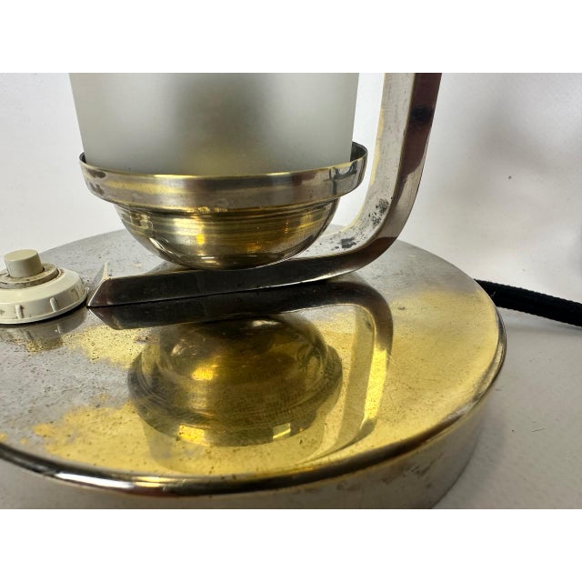 Silver Bauhaus Nickel-Plated Tubular Table Lamp from Elma Weimar, 1930s For Sale - Image 8 of 11