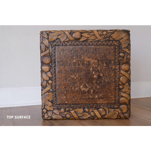Vintage Folk Art Camphor Chest With African Safari Theme Animal Carvings For Sale In San Francisco - Image 6 of 15