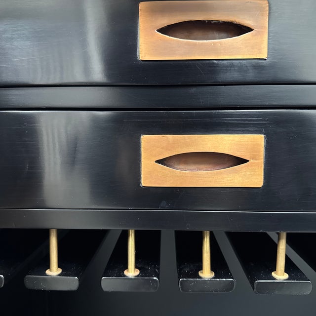 Robert Kuo for McGuire Furniture Dragon Swirl Bar Cabinet For Sale - Image 12 of 12