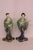 Japanese Eosin Glazed Ceramic Figurines Pair of 2 Iridescent Rainbow Sheen 5028b For Sale - Image 10 of 10