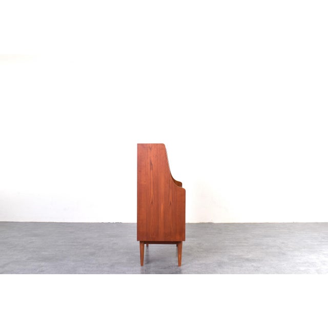 Brown Mid-Century Modern Danish Teak Secretaire by Gunnar Nielsen for Tibergaard, 1960s For Sale - Image 8 of 18