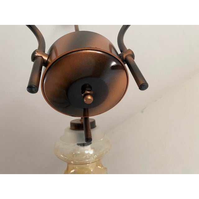 Metal Vintage Three-Light Chandelier by Kaj Dol Pri Hrastniku, Slovenia, 1990s For Sale - Image 7 of 13