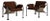 1980-1989 Czech Republic Deep Espresso Brown Pair Of Chrome-Frame Lounge Chairs For Sale