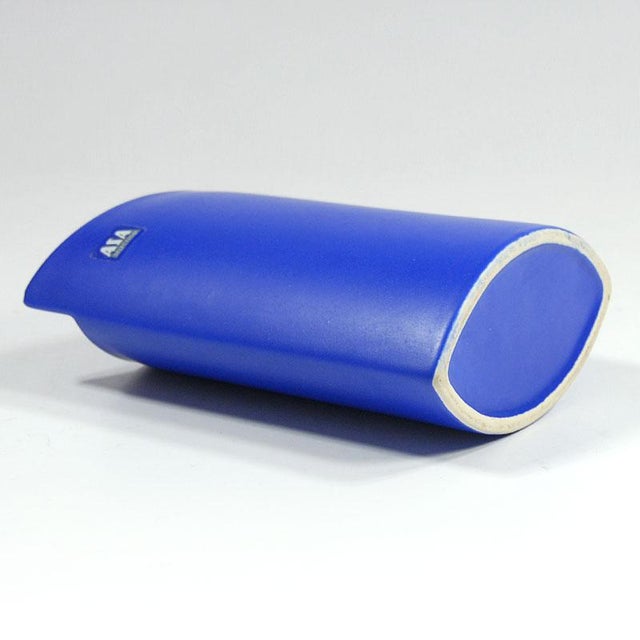 An impressive, postmodernist vase made of ceramic, manufactured by ASA. It is finished with a semi-matt glaze in an...