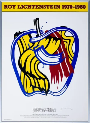 1981 Roy Lichtenstein Seattle Art Museum Poster, Framed