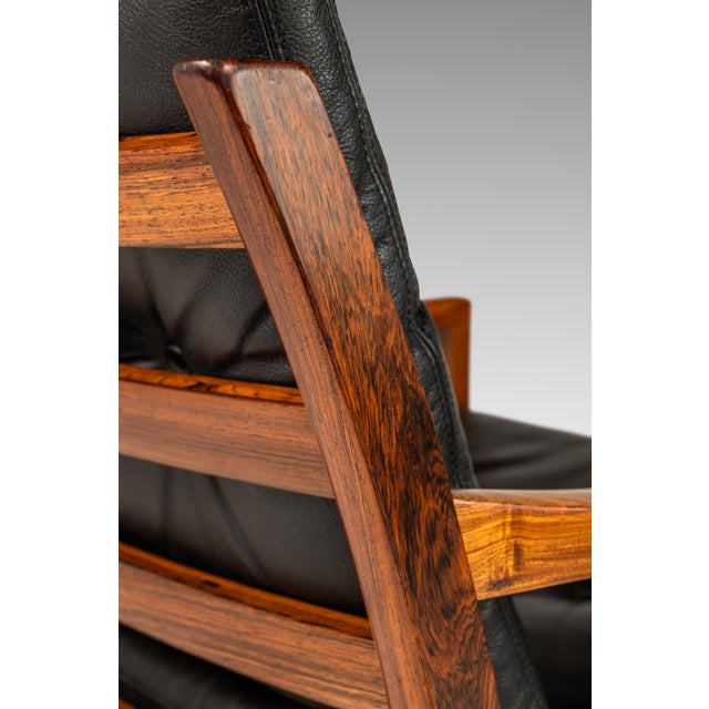 Mid-Century Danish Modern Model 806 Lounge Chair in Rosewood & Leather Attributed to Fredrik Kayser for Vatne Møbler, Norway, C. 1960s For Sale - Image 15 of 18