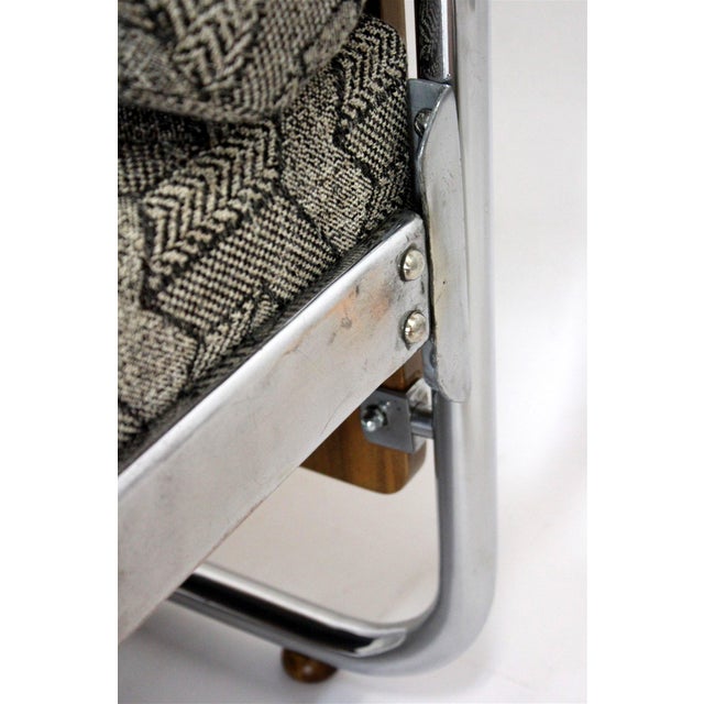 Bauhaus Tubular Steel and Chrome Sofa, Czechoslovakia, 1940s For Sale - Image 14 of 18