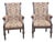 Late 20th Century Pair of Paisley Upholstered Coffee Color Stain Armchair Made by Country Hill, Millersburg Ohio For Sale