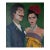 Contemporary Salvador Dalí & Frida Kahlo Portrait Oil on Canvas Painting, Signed For Sale