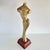 Wood Mid 20th Century Emiel De Block Style Brass Nude Sculpture For Sale - Image 7 of 12