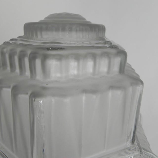 Art Deco Glass Skyscraper Ceiling Lamp by Francis Hubert for Muller Freres, 1930s For Sale - Image 15 of 18
