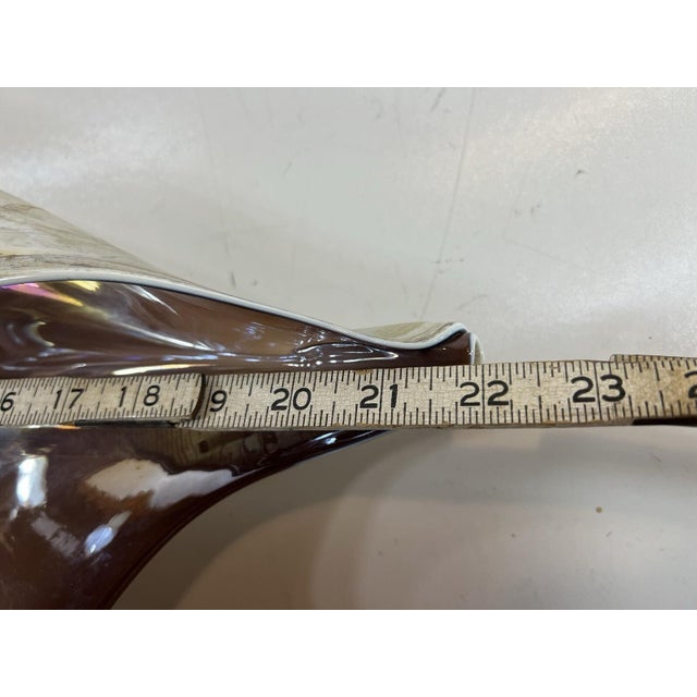 Vintage Krosno Jozefina Poland Art Glass Shell Clam Centerpieces Platter Bowl For Sale - Image 12 of 12