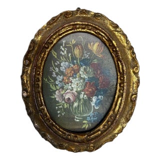 Vintage Mid Century Small Giltwood Florentine Frame Made in Italy For Sale