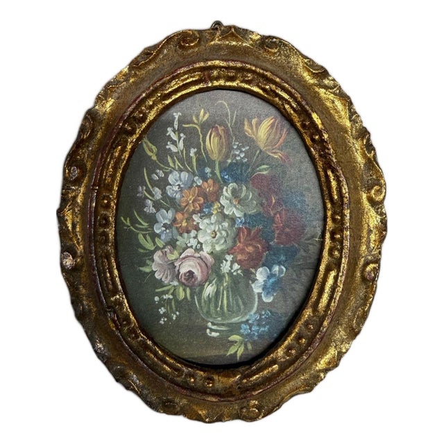 Vintage Mid Century Small Giltwood Florentine Frame Made in Italy For Sale