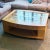 Vintage Hand Crafted Coffee Table with Display Top and Hidden Storage Compartments by Richard Read Stunning display top...