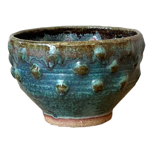Vintage Boho Glazed Ceramic Pottery Bowl