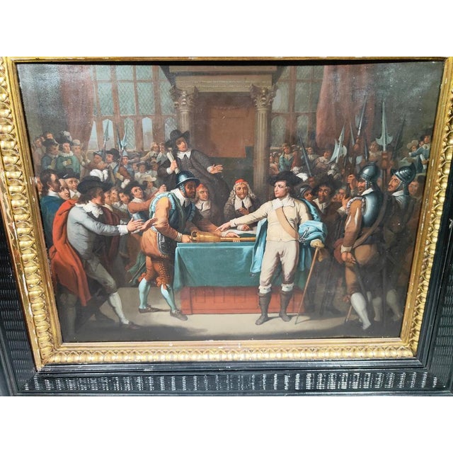 North American Artist, Figures, 1750, Oil on Copper For Sale - Image 13 of 18