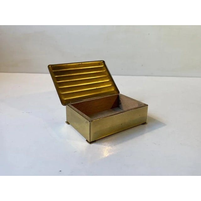 Art Deco Scandinavian Box in Brass, 1930s For Sale - Image 3 of 8