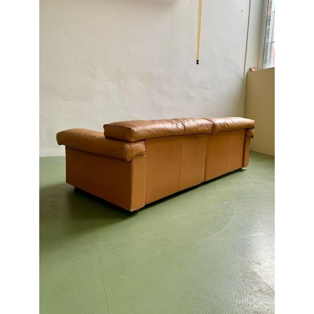 1970s Erasmo Sofa in Brown Leather attributed to Afra and Tobia Scarpa for B&b Italia, 1970s For Sale - Image 5 of 11