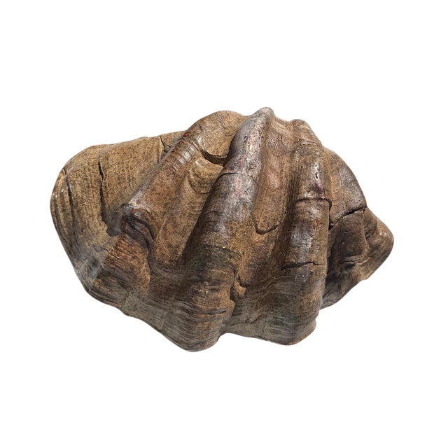 Large Faux Giant Clam Shell Centerpiece Bowl For Sale - Image 15 of 16
