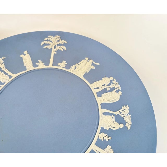 Elegant vintage Wedgwood Jasperware cake plate featuring the classical Greek Sacrifice pattern. Made in England in the...