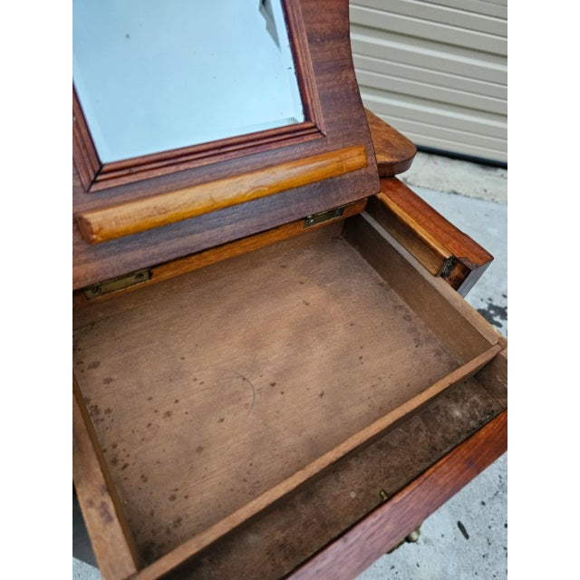 Antique Early 19th Century Louis XVI French Marquetry Ladies Game, Desk, Dressing Table For Sale - Image 9 of 12