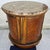 Brown Vintage Round Brown Marble Top Drum Side End Center Table With Storage Cabinet For Sale - Image 8 of 13