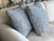Pair Cushions/Pillows in a Small Blue Animal Print on White Ground For Sale - Image 12 of 12