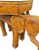 A solid wood custom made hand carved elephant side table . The table has been hand carved in a rustic manner. It's made of...