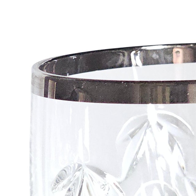 Late 20th Century Late 20th Century Waterford Cherished Moments Platinum Rim Crystal Champagne Flutes, Pair For Sale - Image 5 of 13