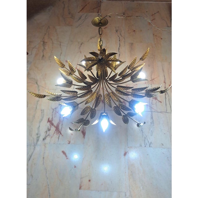 Ceiling Lamp in Wrought Iron from Ferro Art, Spain, 1950 For Sale - Image 10 of 11