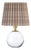 Giorgio Crystal Mini Lamp, Natural Brass with Plaid Wave Pleat Shade For Sale