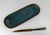 20th Century Chinese Turquoise Teal Cloisonne Enamel Desk Set For Sale - Image 12 of 15