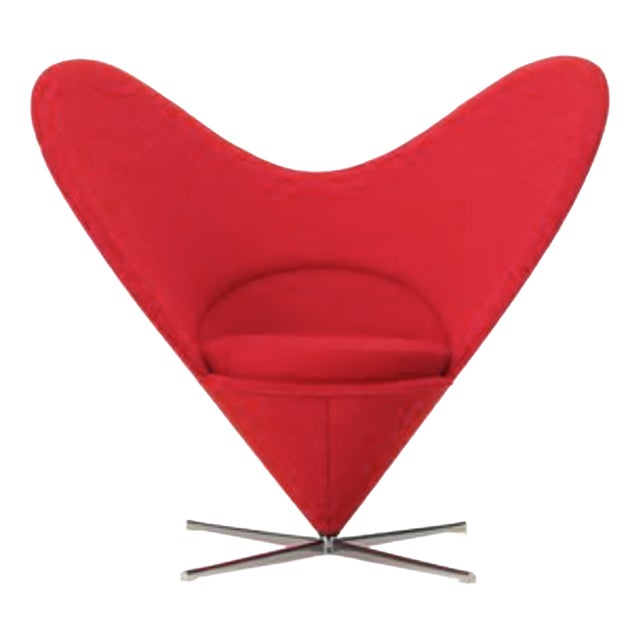Heart Cone Chair in Red by Verner Panton for Vitra, 2000s For Sale