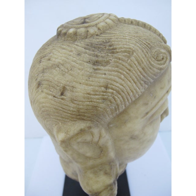 Stone Jain Marble Tirthankara Spiritual India Head Karma Carved Stone Sculpture For Sale - Image 7 of 12