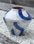 Blue Brushstroke Italian Ceramic Vessel For Sale In Tampa - Image 6 of 8